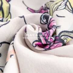 High quality unicorn pattern cotton jersey knit digital printed fabric