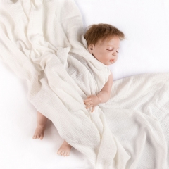 Custom super softened baby boy organic swaddle blanket