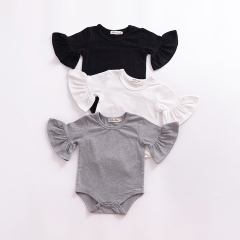 Hot selling stylish organic soft baby girl clothes cotton romper