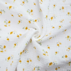 Floral print super soft new born baby muslin swaddle cotton receiving blanket