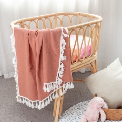 Soft and silky popular 100% organic baby swaddle blanket for photography